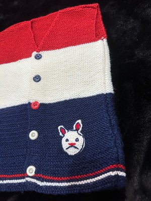 Ekinoksen Erkek Çocuklar Için Tavşan Motifli Lacivert Beyaz Yelek