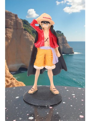 Elifeshop One Piece Luffy Anime Figür Heykel 17 cm Dekoratif Biblo Ev Ofis Genç Odası Hediyesi Model B