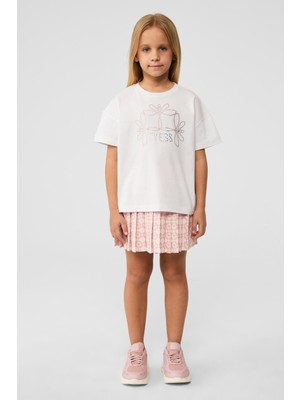 Tyess Bg Store Kız Çocuk Ekru Tshirt