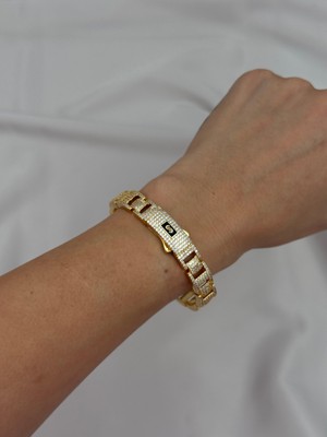 Luseda VIP Zirkon Taşlı Gurmet Kelepçe Bileklik