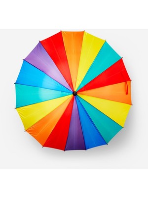 Normadia Renkli Gökkuşağı Şemsiye, Şık ve Hafif Tasarım ile Koruma