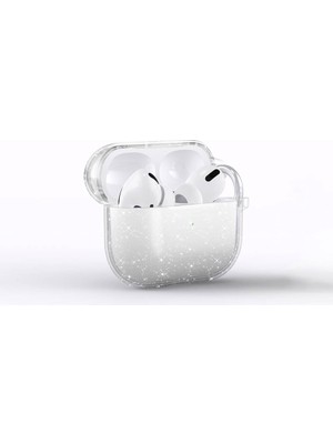 Büşra Ayhan Airpods 3. Nesil Uyumlu Bsay Allstar Airbag 32 Parlayan Simli Saydam Renkli Kılıf-Şeffaf