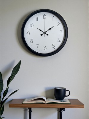 Argesco Mühendislik Pure Time Black 40 cm Metal Duvar Saati