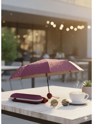 Normadia Mini Boy Çantalı Kapsüllü Şemsiye, 6 Telli, Şık ve Pratik Tasarım