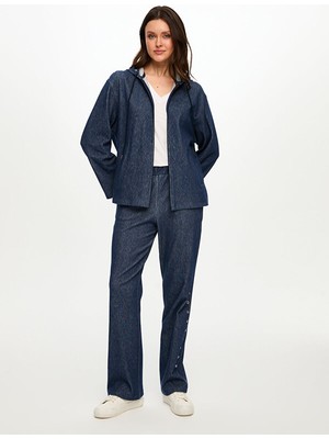 Faik Sönmez Trok Taş Detaylı Kapüşonlu Eşofman Üst S26ESU004