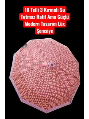 Rubenis 10 Telli Modern Şemsiye, Hafif ve Güçlü Su Tutmaz Tasarım
