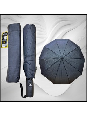 Normadia Dayanıklı Fiber Gövde Otomatik Rüzgar Geçirmez 10 Telli Şemsiye