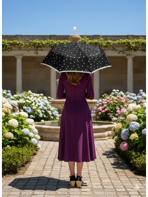 Normadia Rüzgar Dayanıklı 8 Telli Otomatik Çok Renkli Siyah Şemsiye