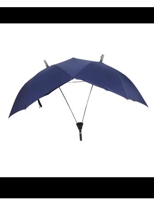 Normadia Çiftler Için Extra Büyük Rüzgar Geçirmez Dark Blue Şemsiye