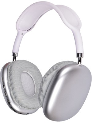 Büşra Ayhan Bsay P9 Hi-Fi Ses Kalitesi Ayarlanabilir ve Katlanabilir Kulak Üstü Bluetooth Kulaklık-Beyaz