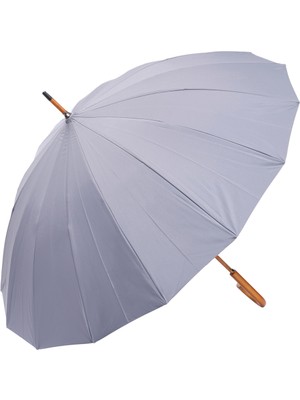 Normadia Uzun Ahşap Saplı Yüksek Kalite Şemsiye, Şık ve Dayanıklı Tasarım