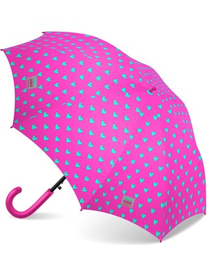 Normadia Renkli Kalp Desenli Çocuk Şemsiyesi, Neşeli ve Eğlenceli Tasarım