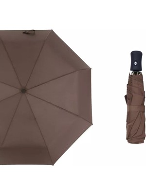 Normadia Şemsiye Tam Otomatik Çanta Boy Kahverengi Hafif ve Şık Tasarım