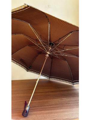 Normadia 10 Telli Ahşap Saplı Yarı Otomatik Şemsiye, Şık ve Dayanıklı Tasarım