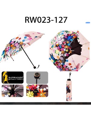 Normadia Yarasa Desenli 8 Telli Rüzgar Dayanıklı Manuel Şemsiye