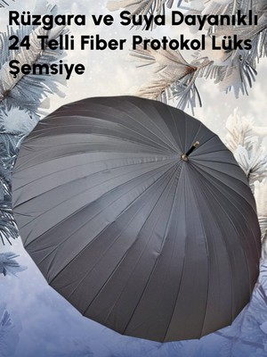 Normadia 24 Telli Otomatik Açılır Lüks Şemsiye, Şık ve Dayanıklı Tasarım
