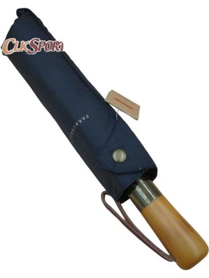 Normadia Şık Ahşap Saplı Çift Gölgelikli Otomatik Şemsiye ve Kılıf ile Koruma