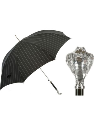 Normadia Lüks Siyah Çizgili Şemsiye, 95 cm H, 110 cm Ø, Şık ve Dayanıklı Tasarım