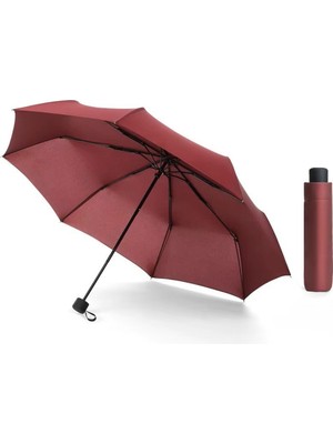 Normadia Mini Bordo Şemsiye, Taşınabilir ve Şık El Şemsiyesi