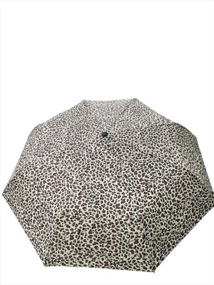 Normadia Leopar Desenli Otomatik Şemsiye Krem Renk 75CM