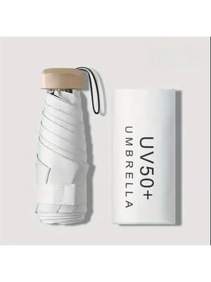 Normadia Ultra Hafif UV50+ Taşınabilir Güneş Şemsiyesi, Titanyum Beyazı