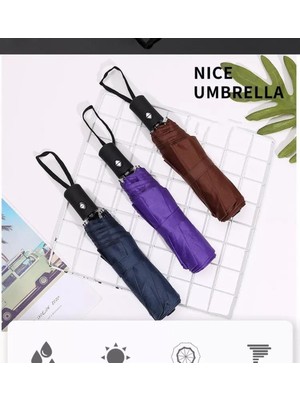 Normadia Tam Otomatik Mor Renkli Çanta Şemsiye, Şık ve Kullanışlı Tasarım