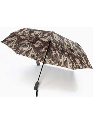 Normadia Kamuflaj Desenli Otomatik Kamp ve Yürüyüş Şemsiyesi, 3 Kademeli