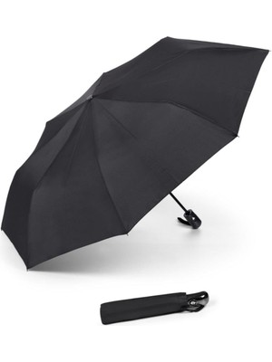Normadia Rüzgar Dayanıklı Siyah Otomatik Şemsiye, Pratik ve Şık Tasarım