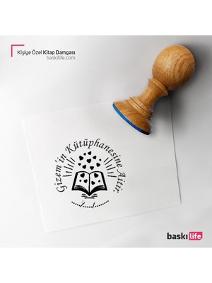 Baskı Life Kişiye Özel Kitap Damgası Kitap Mührü Kaşe Kitap Mühür Özel Damga 253
