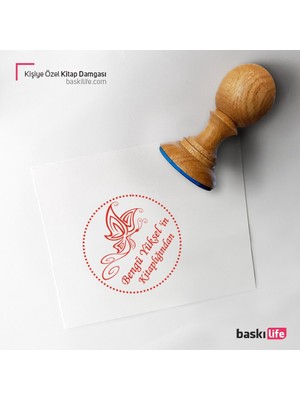 Baskı Life Kişiye Özel Kitap Damgası Kitap Mührü Kaşe Kitap Mühür Özel Damga 14