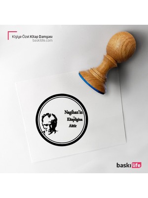 Baskı Life Kişiye Özel Kitap Damgası Kitap Mührü Kaşe Kitap Mühür Özel Damga 41