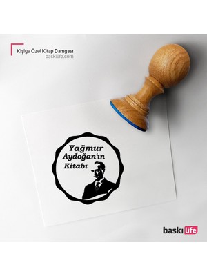 Baskı Life Kişiye Özel Kitap Damgası Kitap Mührü Kaşe Kitap Mühür Özel Damga 08
