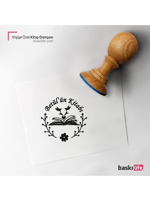 Baskı Life Kişiye Özel Kitap Damgası Kitap Mührü Kaşe Kitap Mühür Özel Damga 302