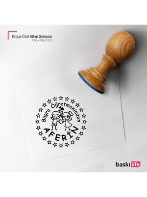 Baskı Life Kişiye Özel Kitap Damgası Kitap Mührü Kaşe Kitap Mühür Özel Damga 264