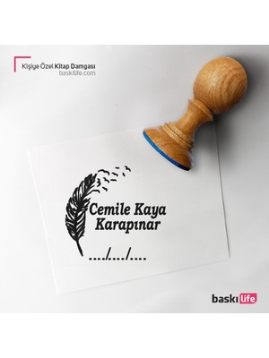 Baskı Life Kişiye Özel Kitap Damgası Kitap Mührü Kaşe Kitap Mühür Özel Damga 20
