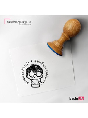 Baskı Life Kişiye Özel Kitap Damgası Kitap Mührü Kaşe Kitap Mühür Özel Damga 233