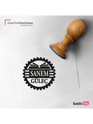 Baskı Life Kişiye Özel Kitap Damgası Kitap Mührü Kaşe Kitap Mühür Özel Damga 51