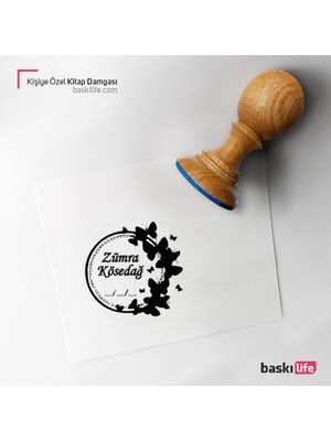 Baskı Life Kişiye Özel Kitap Damgası Kitap Mührü Kaşe Kitap Mühür Özel Damga 309