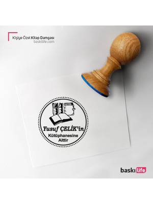 Baskı Life Kişiye Özel Kitap Damgası Kitap Mührü Kaşe Kitap Mühür Özel Damga 74