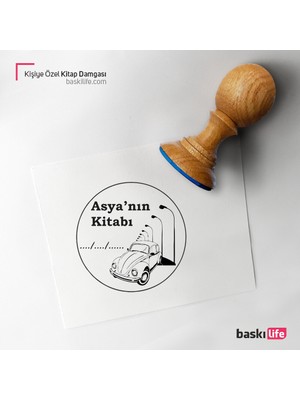 Baskı Life Kişiye Özel Kitap Damgası Kitap Mührü Kaşe Kitap Mühür Özel Damga 02