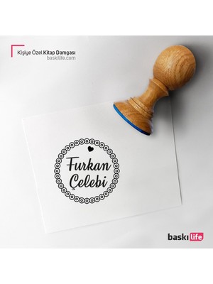 Baskı Life Kişiye Özel Kitap Damgası Kitap Mührü Kaşe Kitap Mühür Özel Damga 230