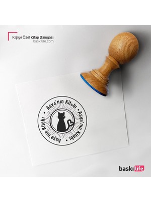Baskı Life Kişiye Özel Kitap Damgası Kitap Mührü Kaşe Kitap Mühür Özel Damga 90