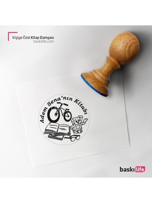 Baskı Life Kişiye Özel Kitap Damgası Kitap Mührü Kaşe Kitap Mühür Özel Damga 219