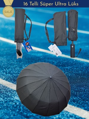 Normadia Fiberglas 2 Destekli Ultra Dayanıklı 16 Fiber Tam Otomatik Şemsiye