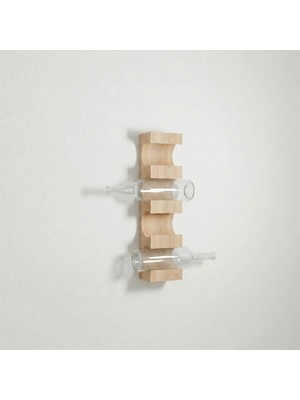 Rack And Cork Rackandcork Modern Masif Ahşap Şaraplık | 4 Şişe Kapasiteli | Duvar Askılı Şarap Rafı