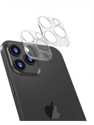 Büşra Ayhan iPhone 13 Pro Uyumlu Bsay Kamera Lens Koruyucu Cam Filmi-Renksiz