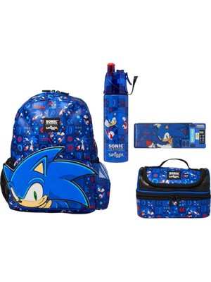 Smiggle Sonic Lisanslı 4'lü Okul Çanta Seti