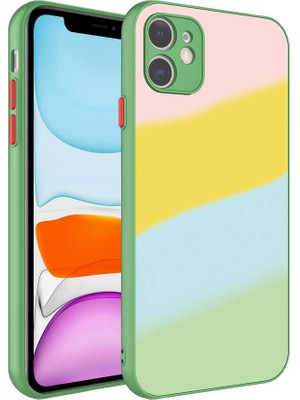 Büşra Ayhan iPhone 11 Kılıf Kamera Korumalı Renkli Temperli Bsay X-Cam KAPAK-NO10