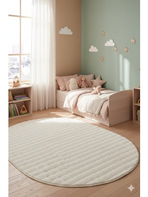 Tropikal Home Bubble Oval Yumuşak Peluş Kaymaz Salon Oturma Yatak Odası Balkon Mutfak Halısı Yolluk