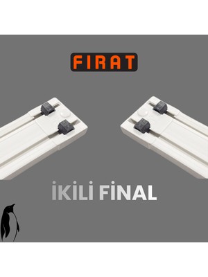 Fırat 2 (Iki) Raylı Korniş Sonu Kilidi - Kayma Önleyici Perde Durdurucu Final Başlığı